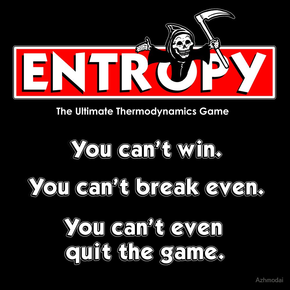 Entropy: The Ultimate Thermodynamics Game design in the style of a popular board game.