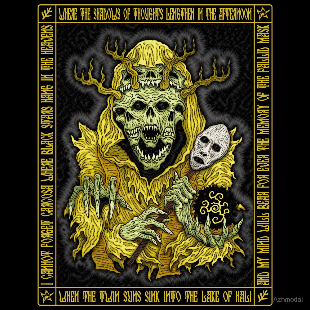 "King in Yellow Icon 2018." Hastur, the King in Yellow, in the style of a religious icon.