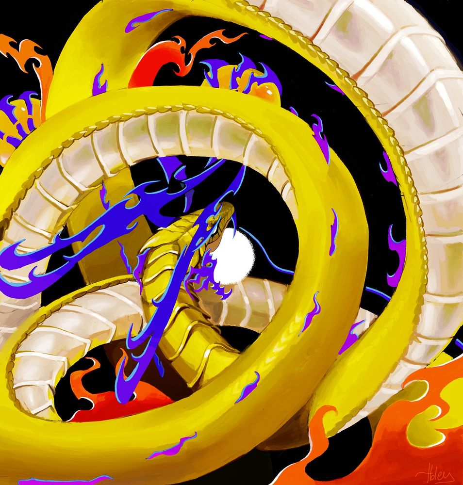 A fan art of Draco Cantus from "The World Ends With You"