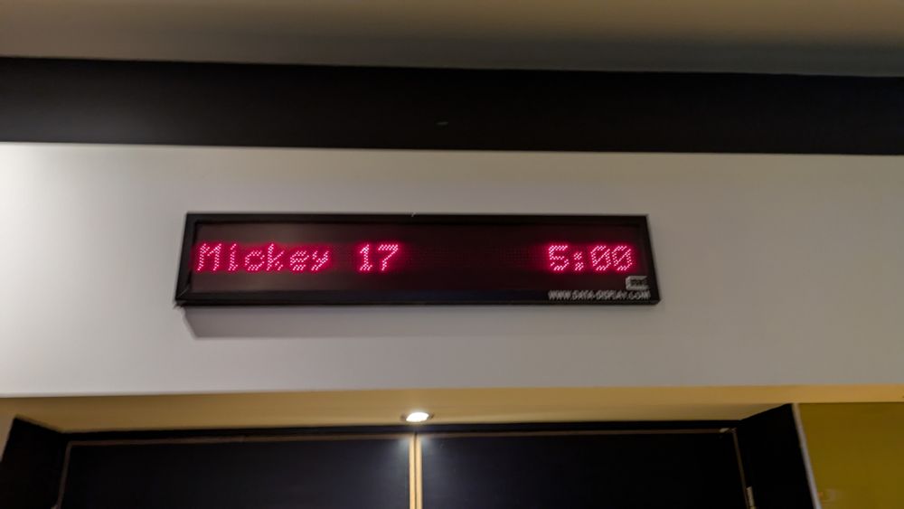 A cinema sign for Mickey 17