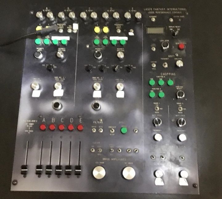 The Laser Fantasy International board at which the skeeter spent many hours, performing laser shows.