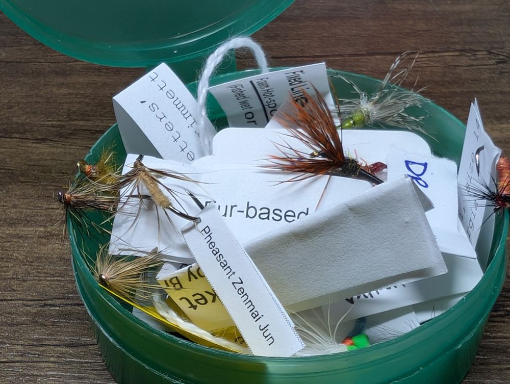 A fly puck full of flies