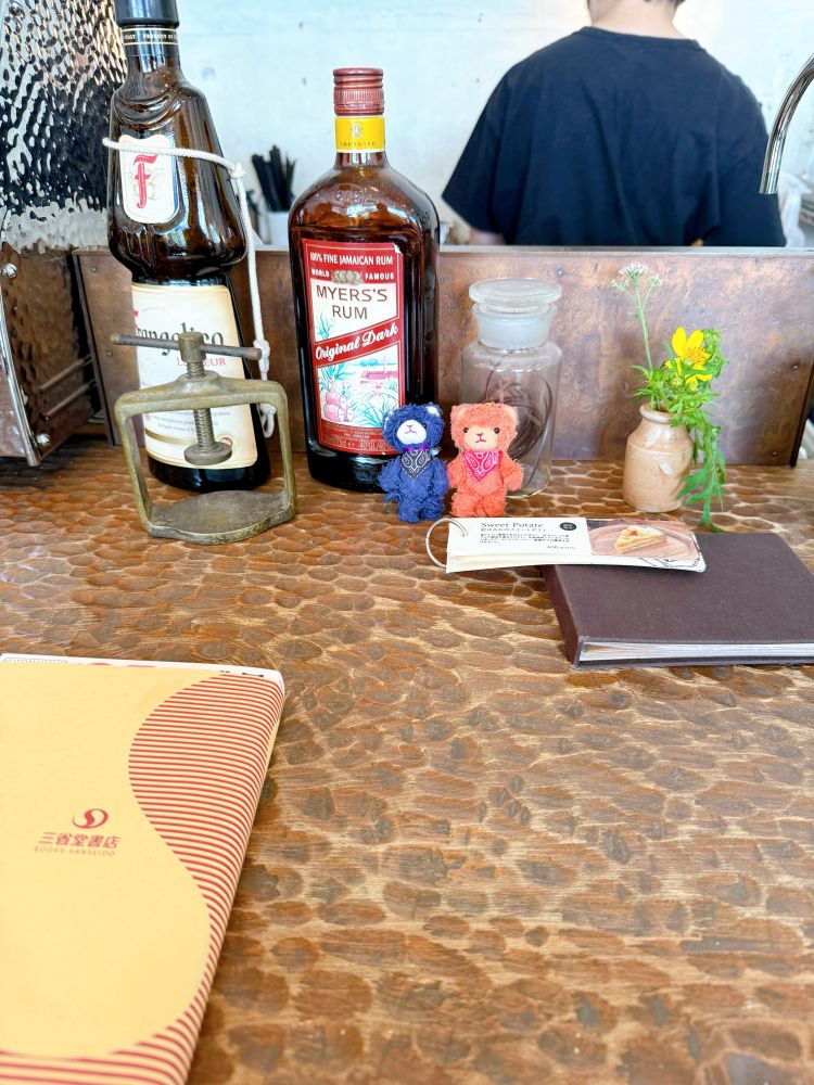 「おしゃれなカフェ、あいかわらずかいぬしはきんちょうしてるね！😺」
「リラックスしないとたのしめないですよ？🐱」