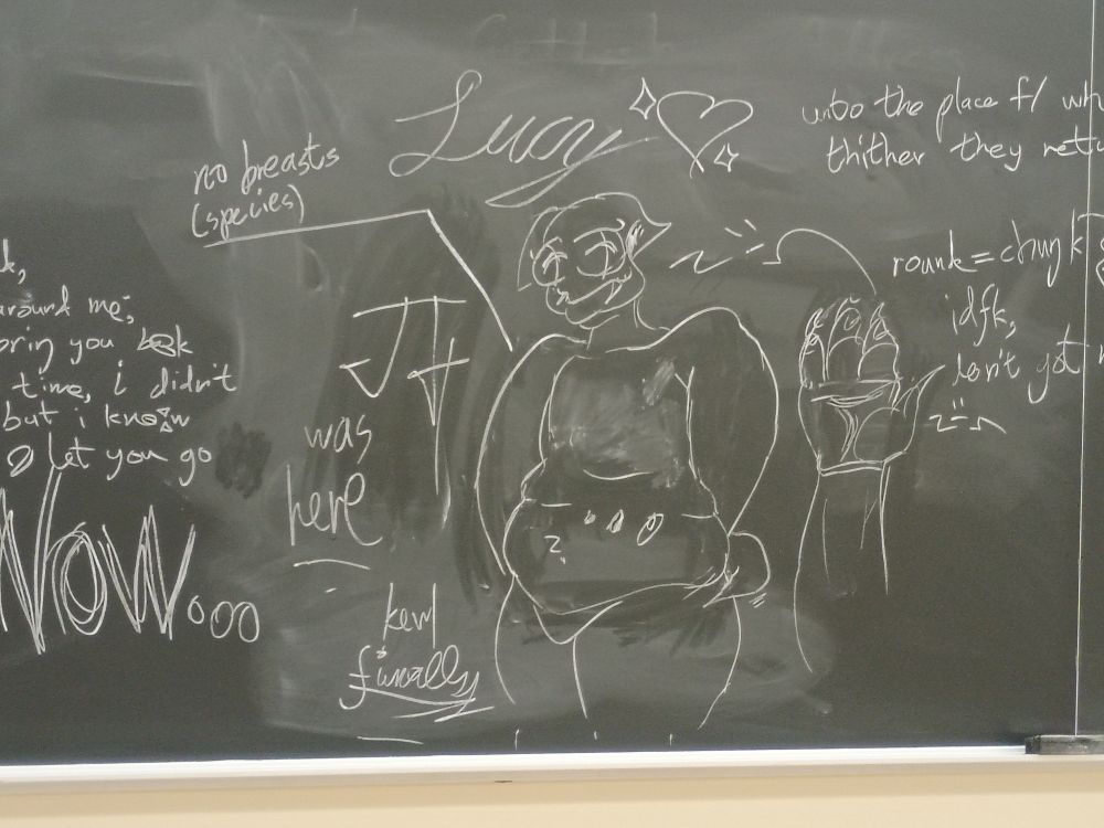 "New" character Lucy, she is an angel. Don't have her colors established yet, but I think she'll have a generally yellow color palette. (Don't laugh at my scrungly anatomy. Shoo. She's hard to draw. Especially her face and neck. Actually if anyone has tips on how to draw that part better, I'd like to hear it.)