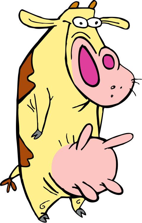 Cartoon cow from the show cow and chicken 