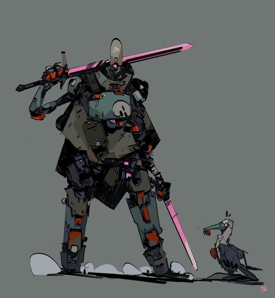 Robot samurai & boobie bird