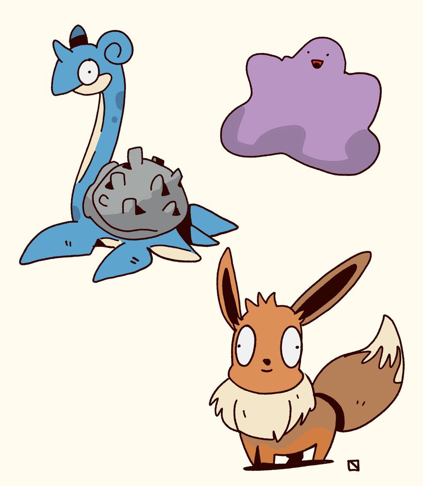 Lapras, Ditto & Evee