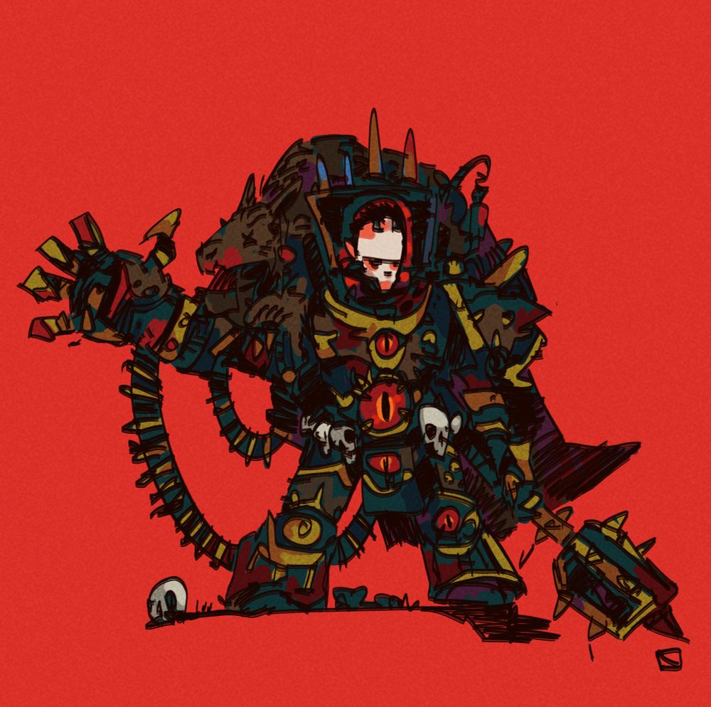 A rough sketch of Horus from the Warhammer 40k universe