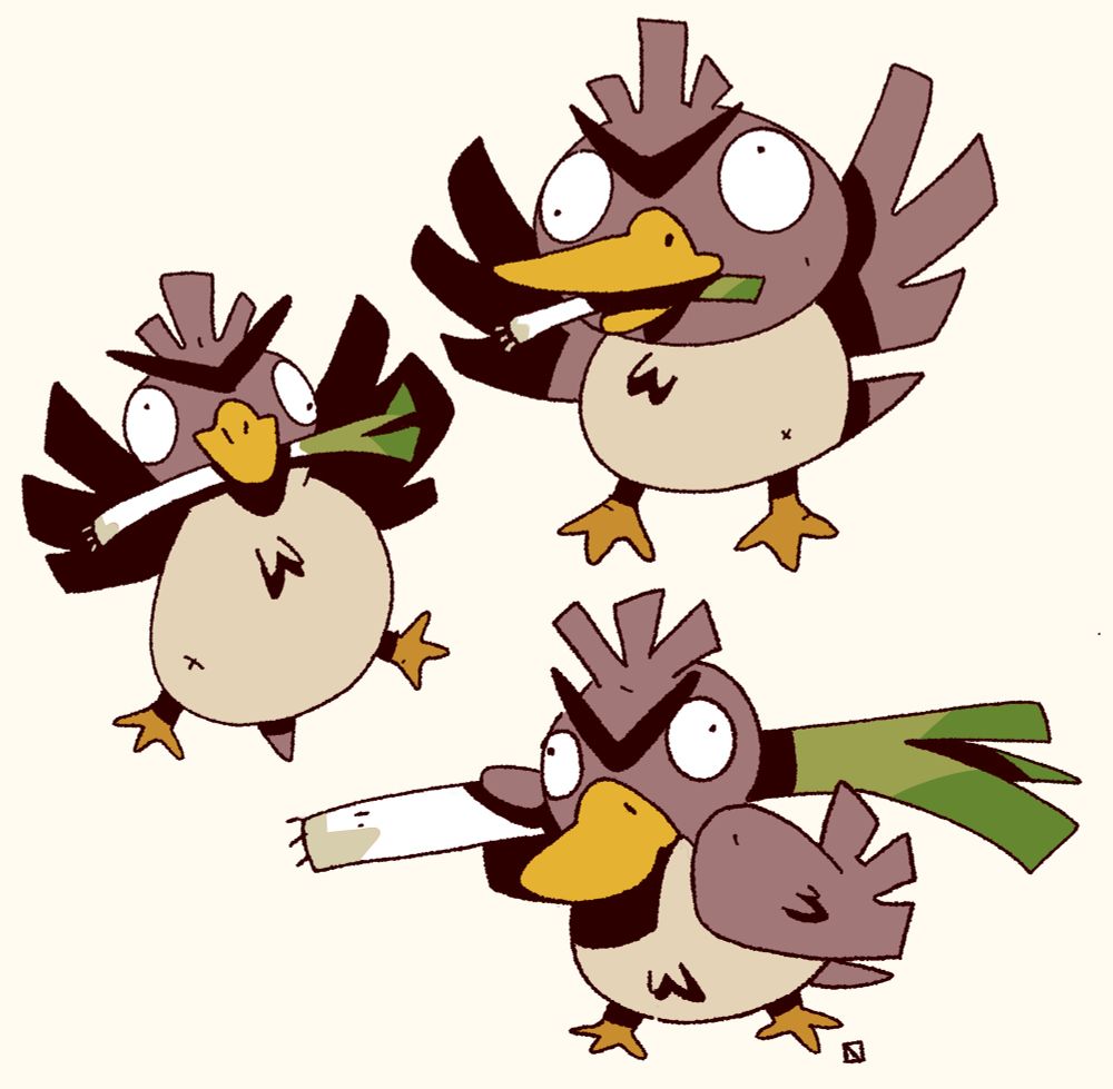 Sketchy Illustration of Farfetch’d from Pokémon.