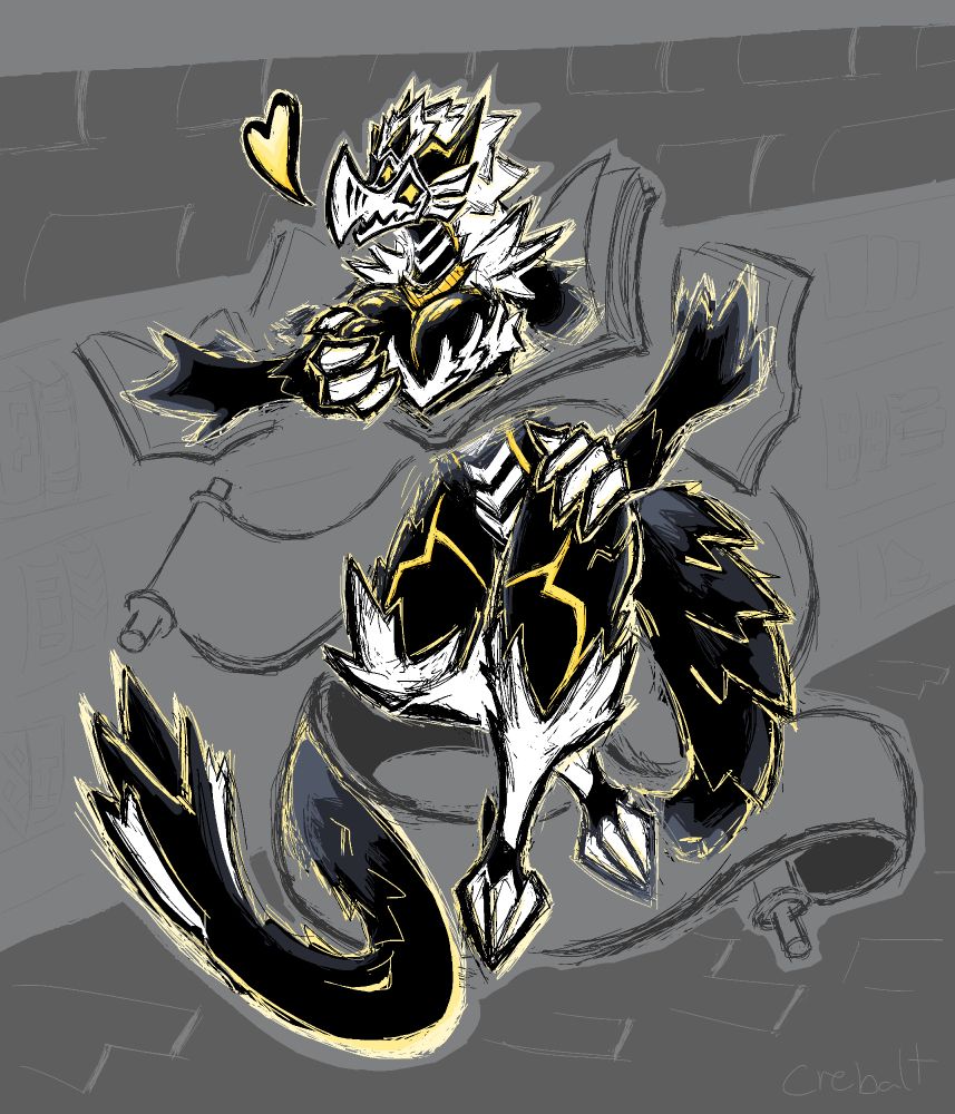 Esker phasing in and out of various books and a scroll, showing herself off romantically. Loss is hidden in one of the background books.