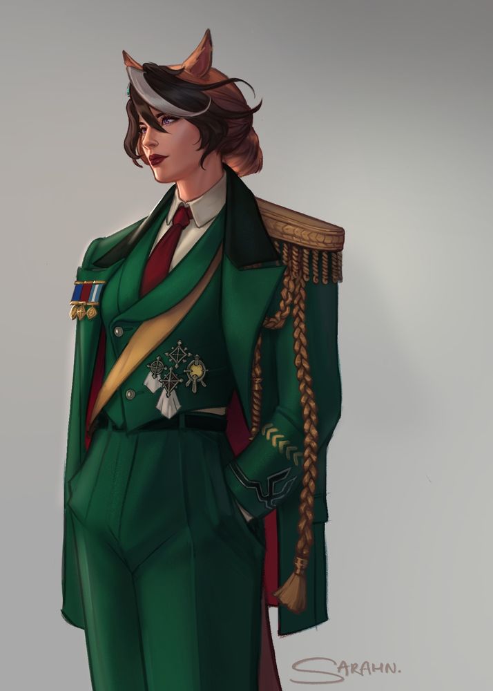 My Art

Symboli Rudolf from uma musume. She is wearing a suit style after her signature racewear