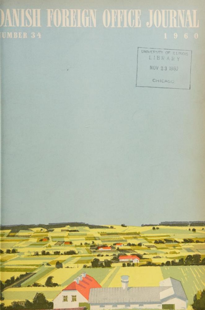 September 1960, Issue 34

A cover showing mostly sky. Toward the bottom, a scene of rolling farmland with some farm buildings and some hills on the distance.

Editor’s description: “The cover by Alex Secher shows a Danish summerlandscape and illustrates ‘Farm of the Future’ on page 16.”