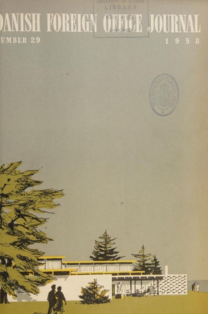January 1959, Issue 29

A cover showing mostly sky. Toward the bottom half, a large tree and a couple walking toward a low, horizontally oriented building. The cover reads 1958 but the issue came out in 1959.

Editor’s description: “The cover, drawn by Alex Secher, shows an autumn atmosphere over the Louisiana Museum at Humlebæk.”