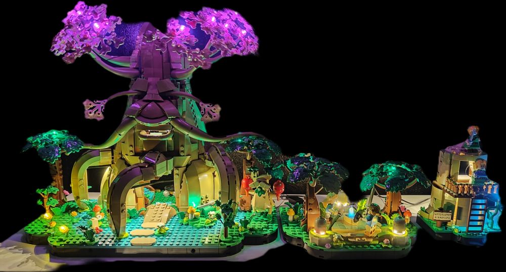 L'arbre Mojo de Zelda Breath of the wild en Legos, avec des LEDs intégrées.
