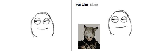 an edi" of the peach time rage comic that says "yuriha time" and has a picture of my stupid little catboy
