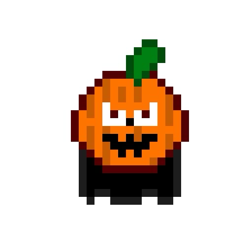 Shadow with a pumpkin on his head