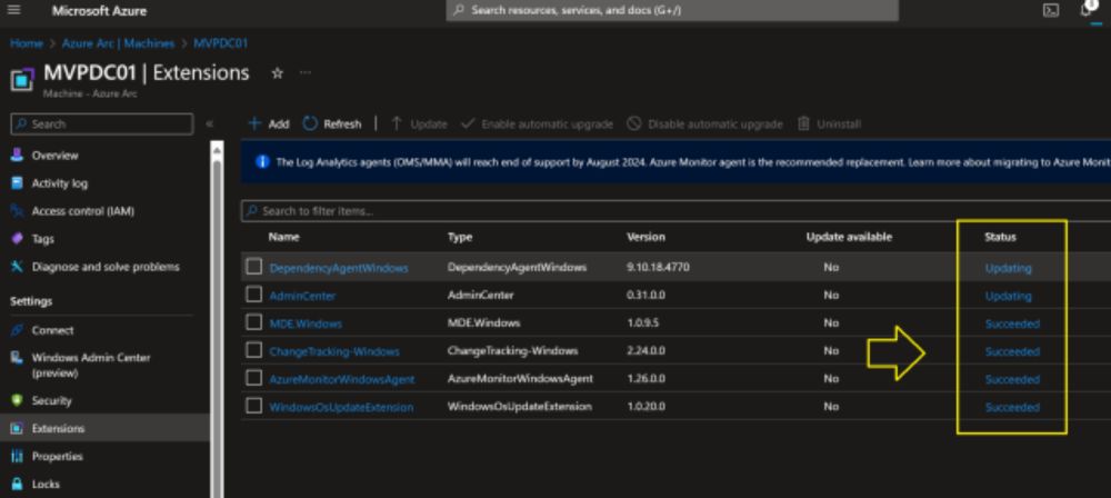 Keep your Azure Connected Machine Agent Version Up-to-Date and your Extensions too