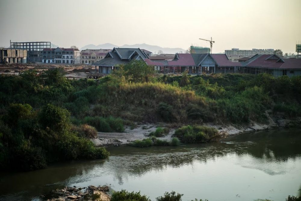 A view of Shwe Kokko city, a casino, entertainment, and tourism complex are seen under construction from Thailand's side of the border, following the arrest of a gambling tycoon, She Zhijiang, who developed the city, in Thailand in 2022, in Mae Sot district, Thailand, March 9, 2020. (Credit: Reuters)