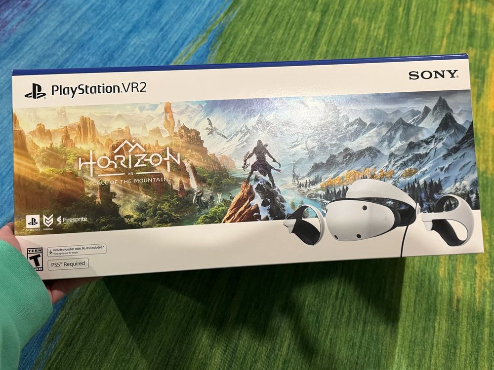 The box for a PlayStation VR2 game system