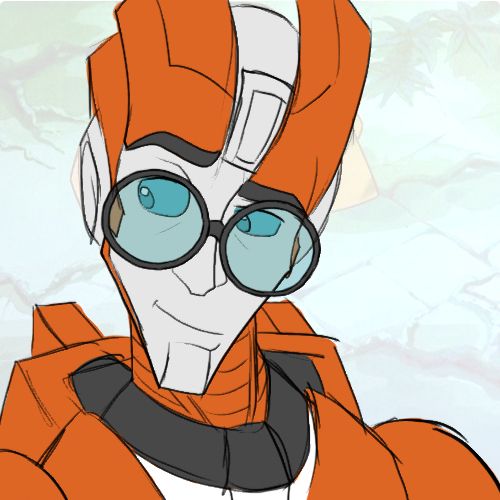 A colored sketch of Rung, drawn over the top of a still of Milo Thatch from Disney's Atlantis: the Lost Empire.