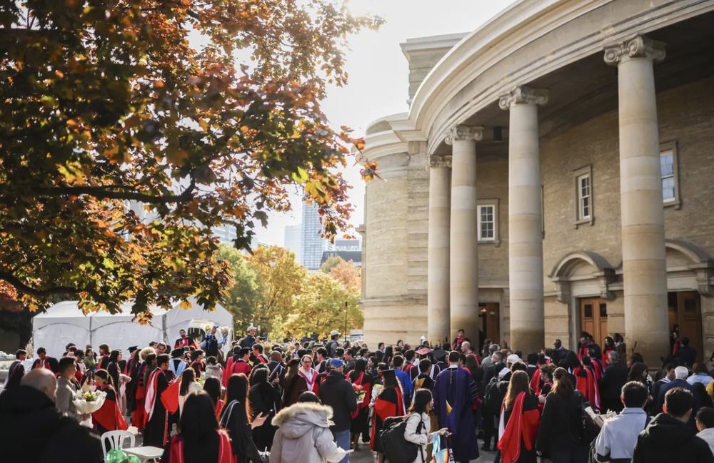 University of Toronto Mississauga graduates exit Convocation Hall following fall convocation ceremonies at the University of Toronto on Oct. 29, 2025. 

(Photo by Nick Iwanyshyn)
