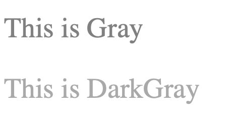 Dark Gray vs Gray CSS color names