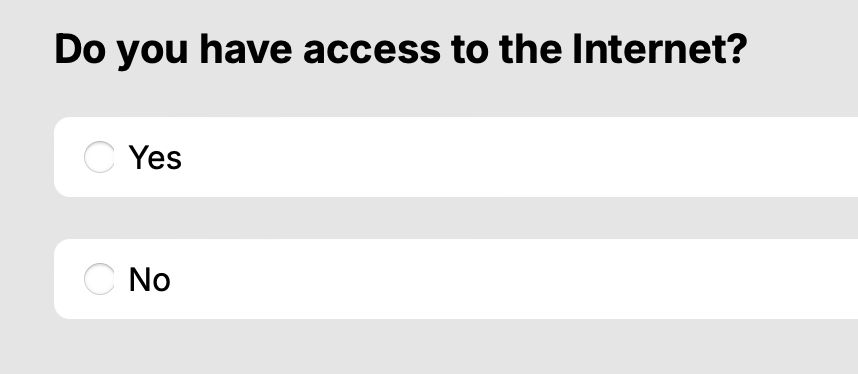 Do you have access to the internet?