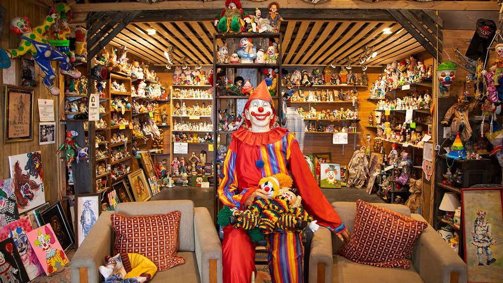 Interior of the Clown Motel in Nevada.