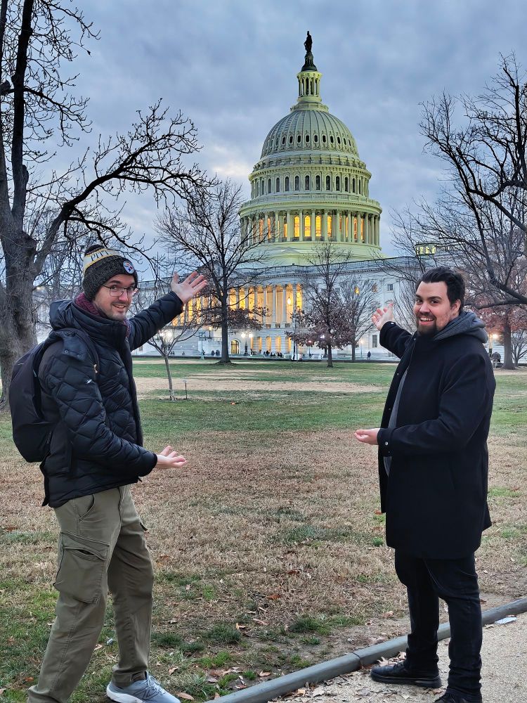 Adam and Robert at the US Capitol