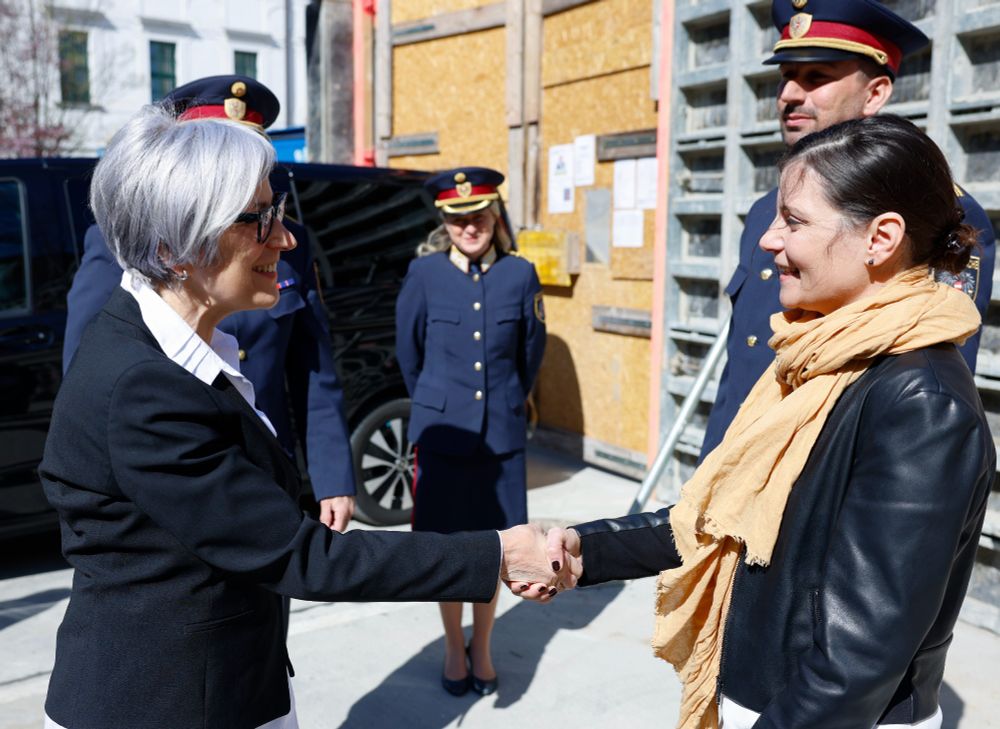 Justizministerin Anna Sporrer zu Besuch in der Justizanstalt Münnichplatz.