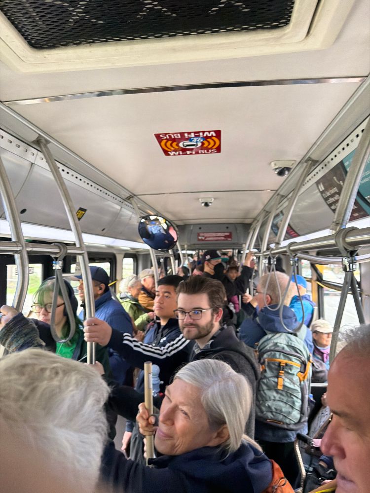Standing room only on D line bus, Seattle WA