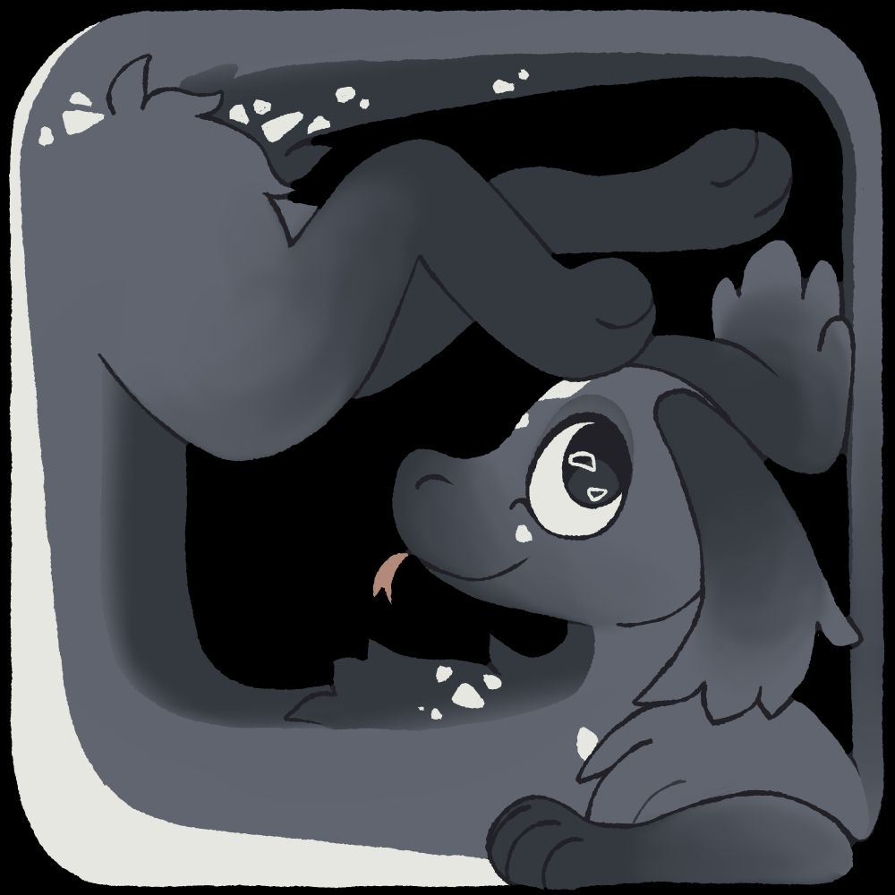 A drawing of a weather dragon stuffed in a box 