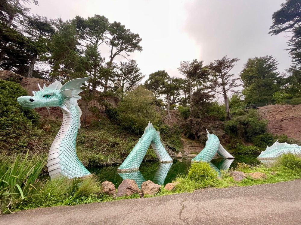Naga the dragon art sculpture in Golden Gate Park, SF