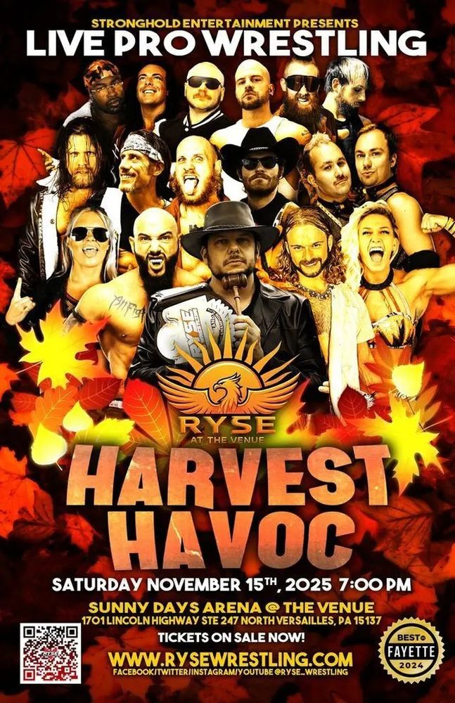 Poster for Harvest Havoc presented by Ryse Wrestling