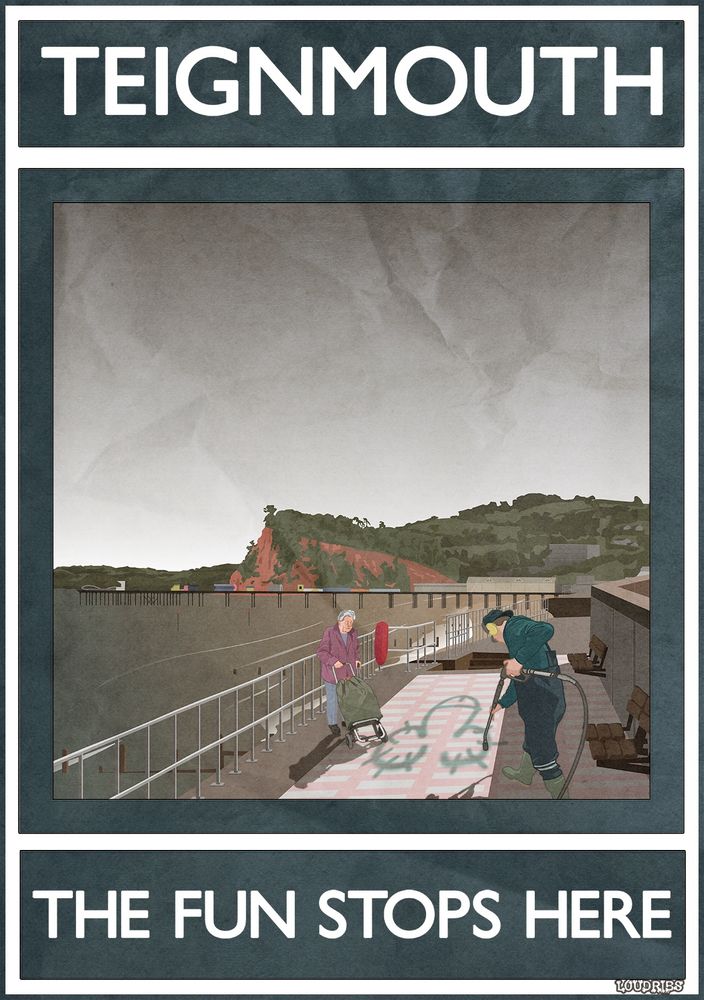 Teignmouth: The fun stops here poster. 