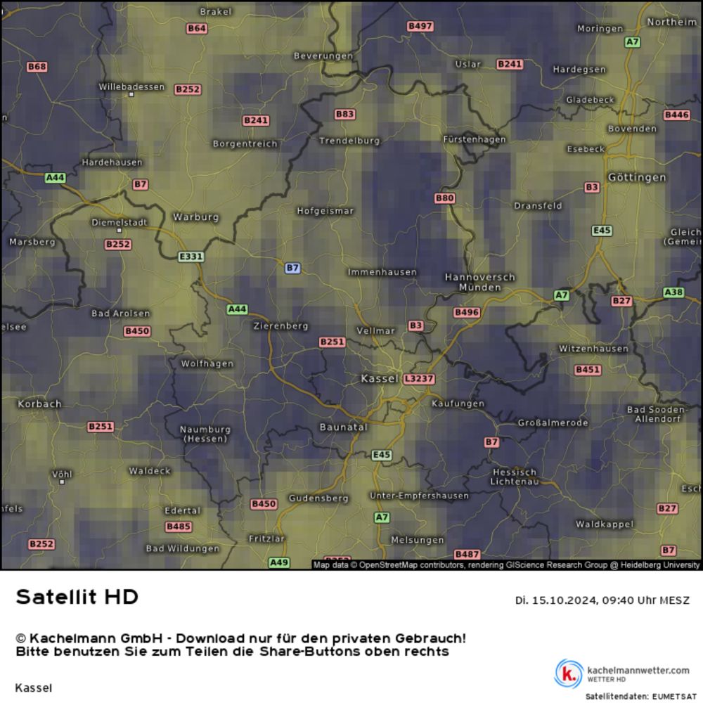 Satellit HD-Bild vom 15.10.2024, 09:40 Uhr - Kassel