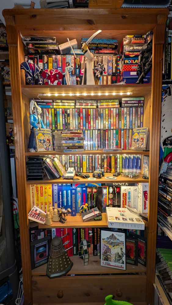 Shelves and shelves and shelves of commodore 64 goodness. No perifractic nonsense required.