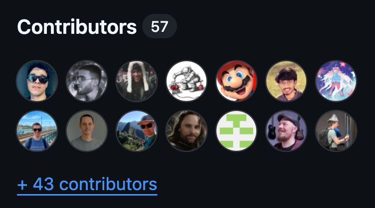 we just hit the 57 contributors milestone!!! 