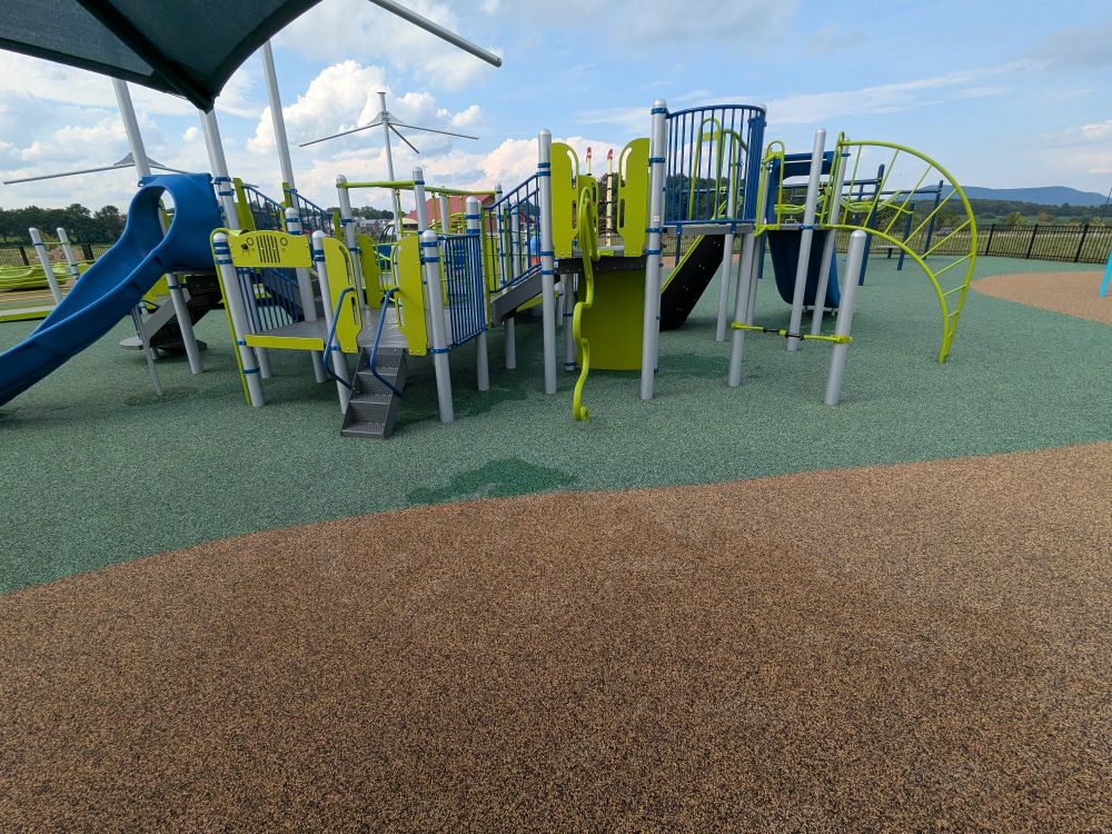 Playground equipment.
