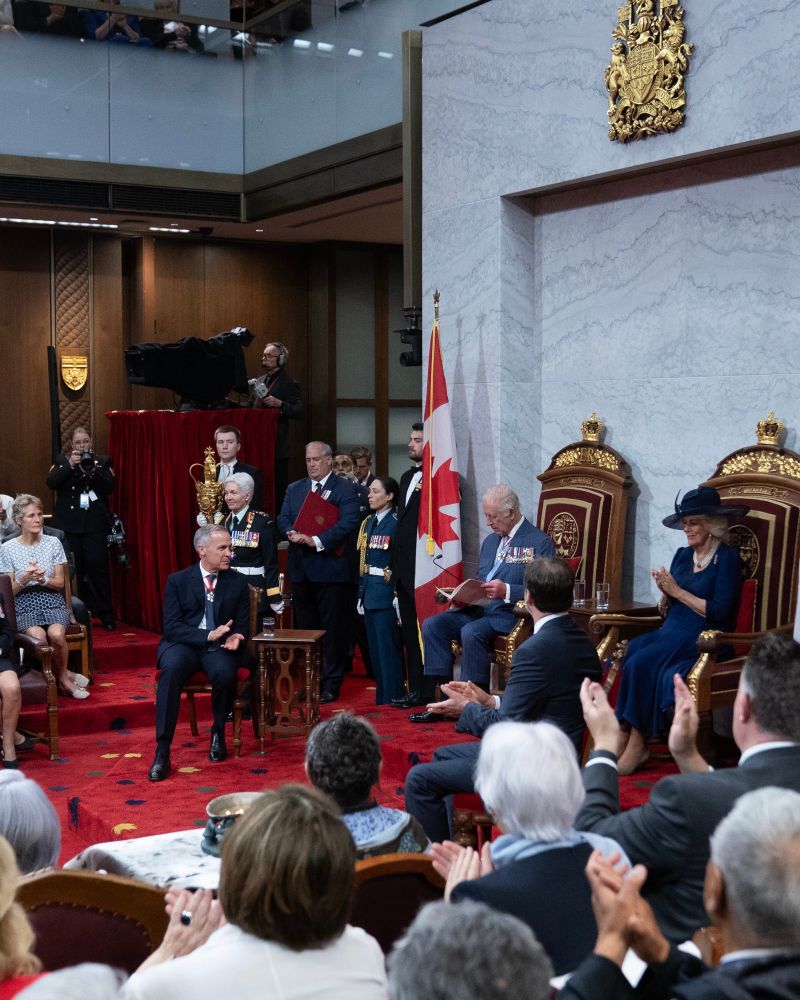 His Majesty King Charles III delivers the Speech from the Throne from the Senate in Ottawa, Ontario.