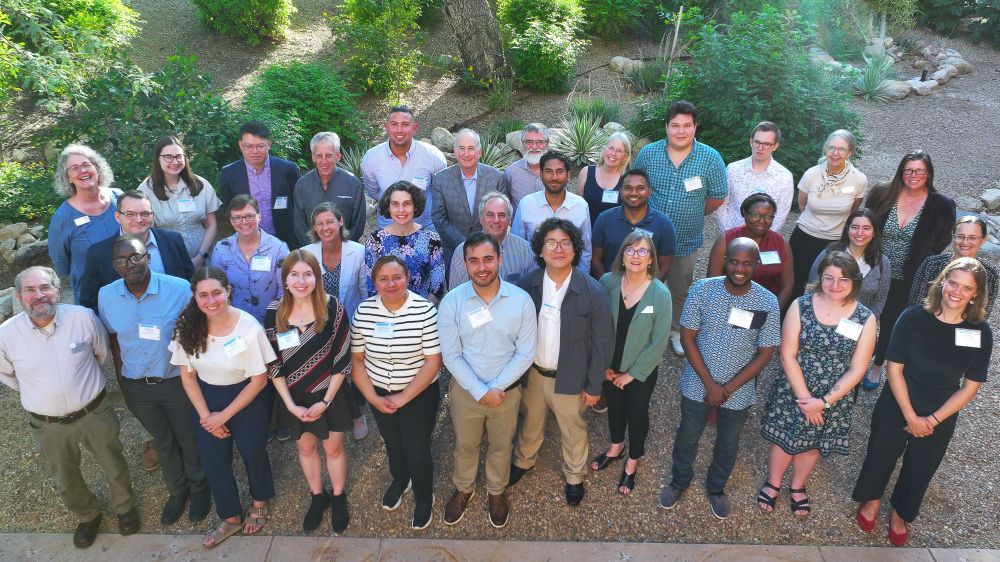 Group photo of participants at the 2nd Annual RCSA Fellows Conference in a desert garden landscape.