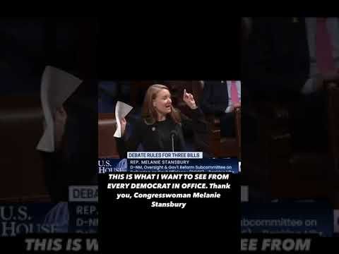 THIS IS WHAT I WANT TO SEE FROM EVERY DEMOCRAT IN OFFICE. Thank you, Congresswoman Melanie Stansbury