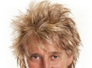 The top half of Rod Stewart's face, featuring that iconic spiky blond hair.