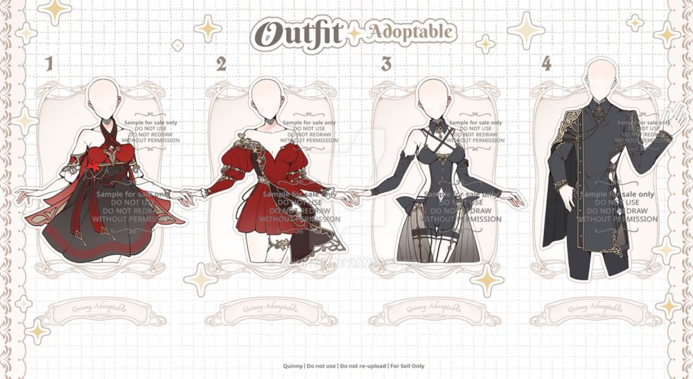 [OPEN Auction] Outfits Design 192 (+$25 for YCH) by Quinnyil on DeviantArt