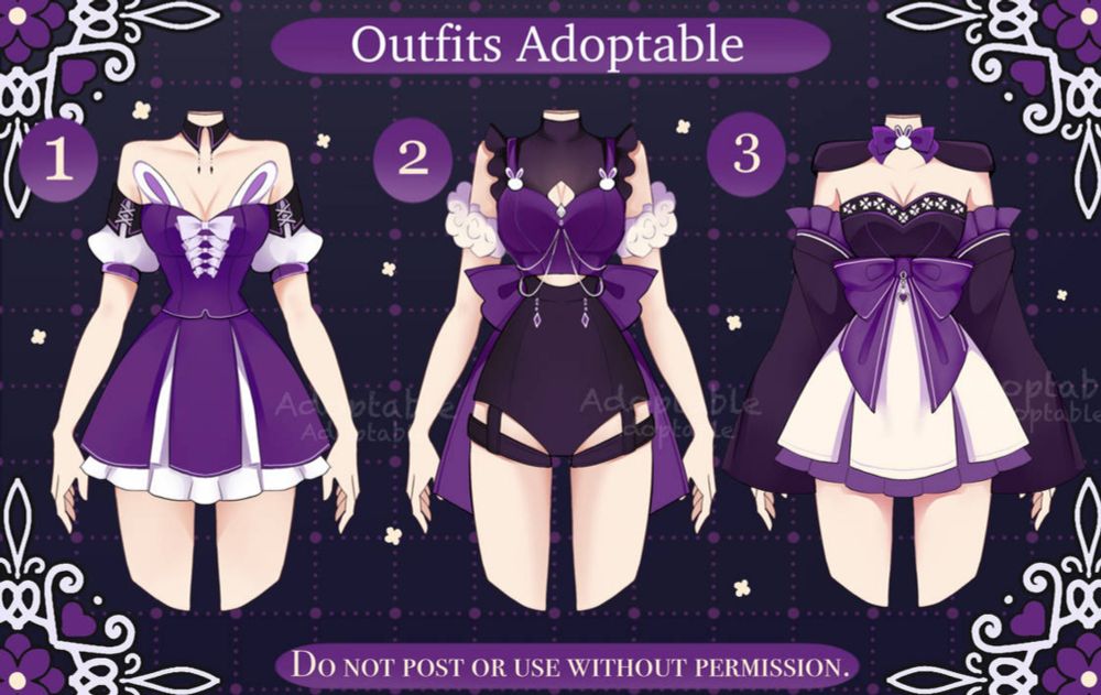 [open] Adoptable Outfit batch by saki19755 on DeviantArt