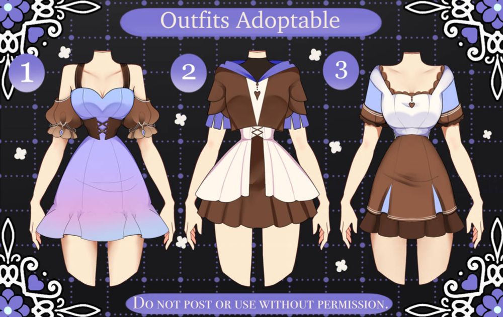 [open] Adoptable Outfit batch by saki19755 on DeviantArt