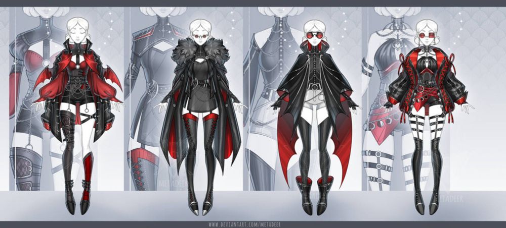 [OPEN 3/4] Outfit Adopt #870-873 Auction by metadeer on DeviantArt