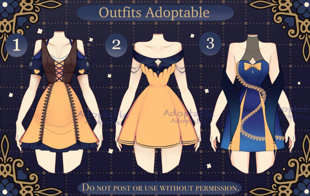 [open] Adoptable Outfit batch by saki19755 on DeviantArt