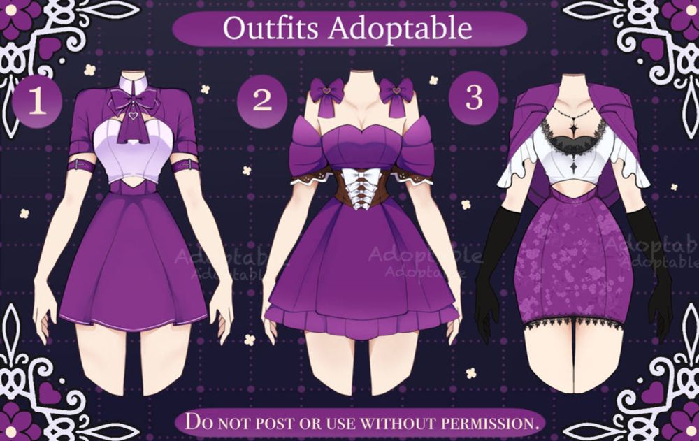 [open] Adoptable Outfit batch by saki19755 on DeviantArt