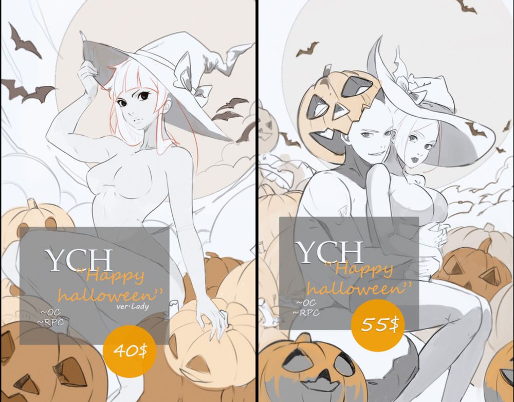 [EM YCH Open] Happy Halloween by Mrs-w21 on DeviantArt